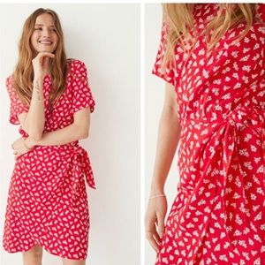 & Other Stories Knot Detail red floral dress
